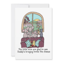 Dads Greeting Card, Cute Mice