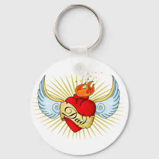 Dad's Heart Key Ring