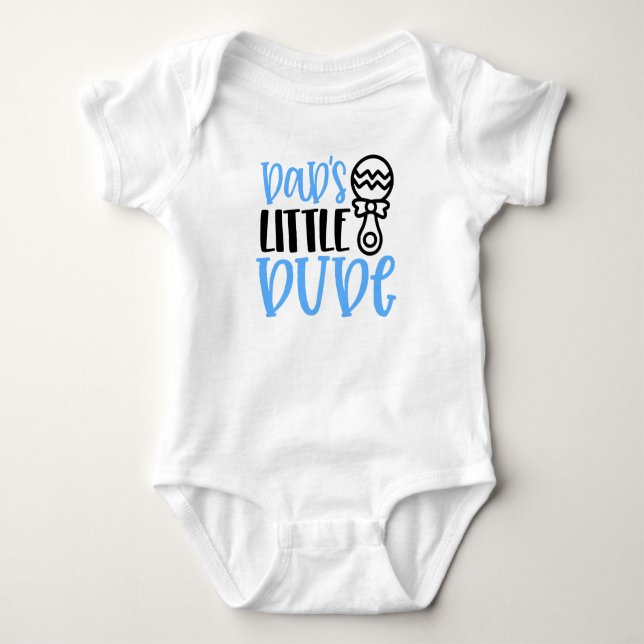 dad's little dude baby bodysuit (Front)