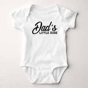 Dad's Little Dude Cute Baby Boy Kids Bodysuit