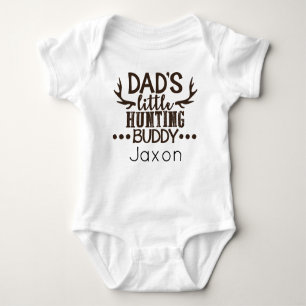 Dad's Little Hunting Buddy Personalised Baby Bodysuit