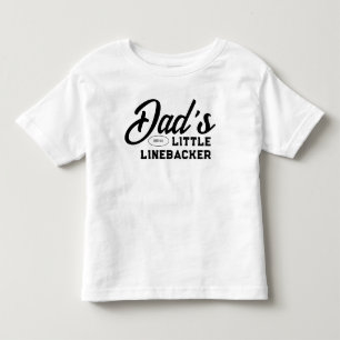 Dad's Little Linebacker American Football Cute Boy Toddler T-Shirt