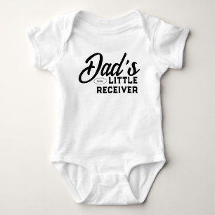 Dad's Little Receiver American Football Boys Baby Bodysuit
