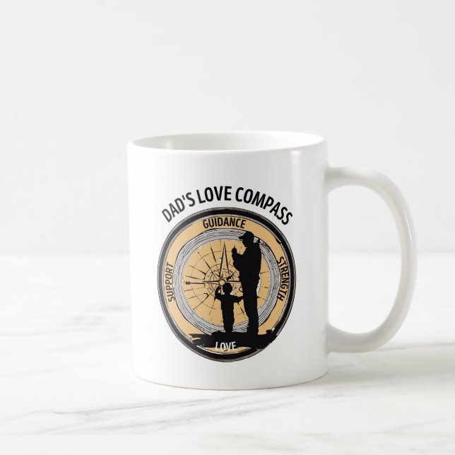 Dad's Love Compass Coffee Mug (Right)