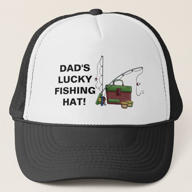Dad's lucky fishing hat add message (Front)