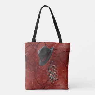 Dads Mood Music Fedora Medium Shoulder Tote Bag