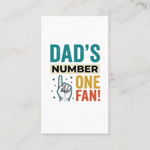 Dad's Number One Fan Vintage Family Design_1 Business Card