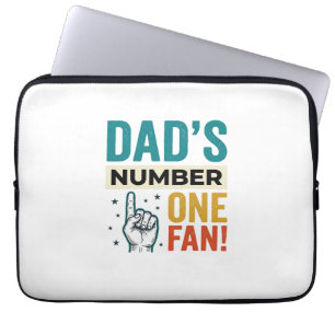 Dad's Number One Fan Vintage Family Design_1 Laptop Sleeve