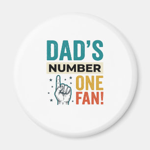 Dad's Number One Fan Vintage Family Design_1 Magnet