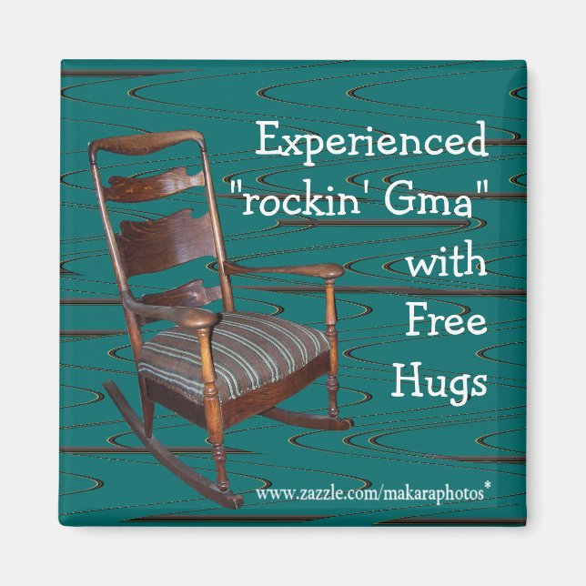 Dad's Ol Rocker Magnet-customise any occasion Magnet (Front)