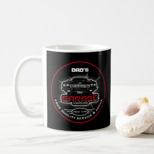 Dad's or Any Name Garage Always Open Funny Coffee Mug