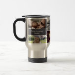 Dad's Photo Collage Chalkboard Christmas Gift Travel Mug<br><div class="desc">This design is based on a travel mug I created years ago for my husband when we had our first child. I wanted him to bring us with him be reminded of us through this custom gift. Personalise this stainless steel travel mug photo collage for your own dad! Easily customise...</div>