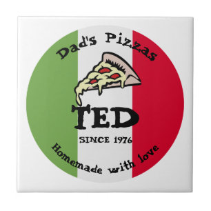 Dad's Pizzas Ceramic Tile