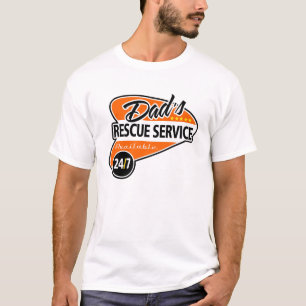 Dad's Rescue Service 24/7 - Harley Orange & Black T-Shirt