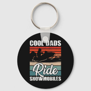 Dads Ride Snowmobiles - Father Snowcross Motor Sle Key Ring
