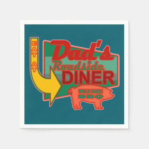 Dad's Roadside Diner Coasters Napkin