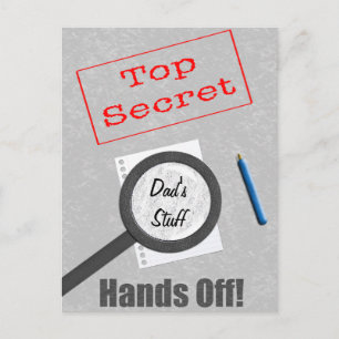 Dad's Stuff Top Secret Postcard
