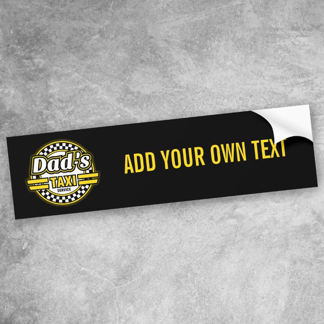 Dad's Taxi Service Logo Bumper Sticker (Creator Uploaded)