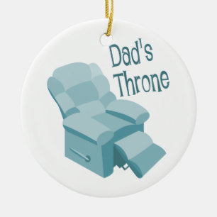Dad's Throne Ceramic Tree Decoration