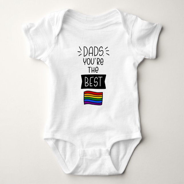 Dads, You're The Best - Father's Day Pride Baby Bodysuit (Front)
