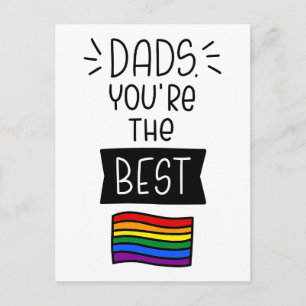 Dads, You're The Best - Father's Day Pride Postcard