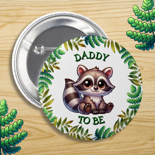DadTo Be Woodland Themed Baby Shower 6 Cm Round Badge