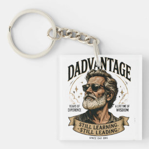 DADVANTAGE Still Learning Still Leading Retro Dad Key Ring