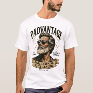 DADVANTAGE Still Learning Still Leading Retro Dad T-Shirt