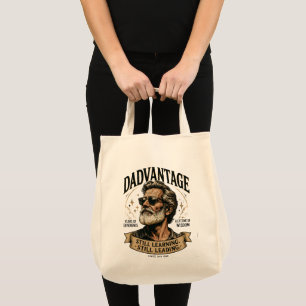 DADVANTAGE Still Learning Still Leading Retro Dad Tote Bag