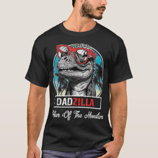 Dadzilla Dinosaur Men Glasses Retro Vintage Father T-Shirt