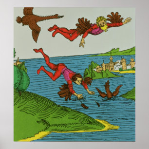 Daedalus and Icarus, 15th century Poster