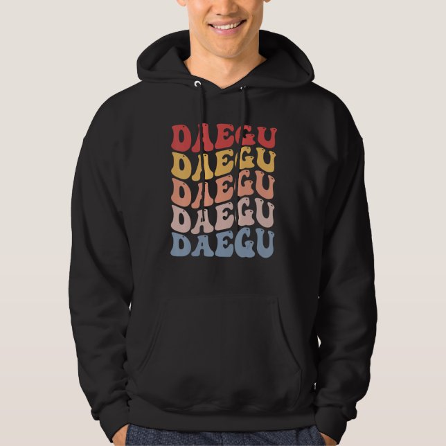 Daegu City Groovy Retro Hoodie (Front)