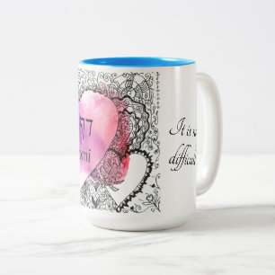 Daf Yomi quote "It is not difficult" Two-Tone Coffee Mug