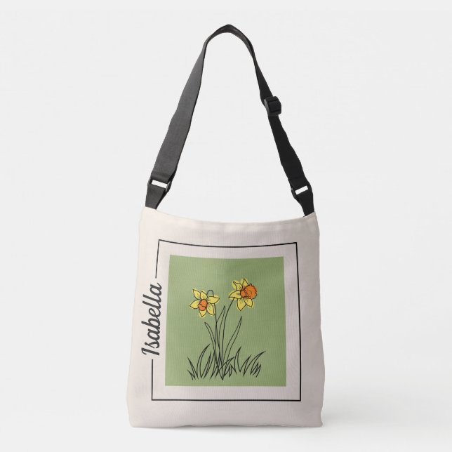 Daffodil Art Crossbody Bag (Front)