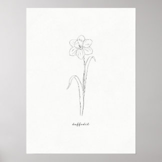 Daffodil Birth Flower Print