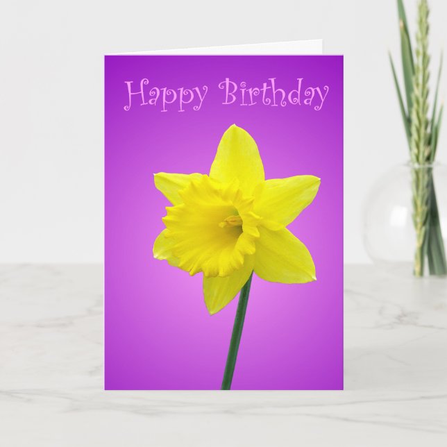 Daffodil Birthday Card (Front)
