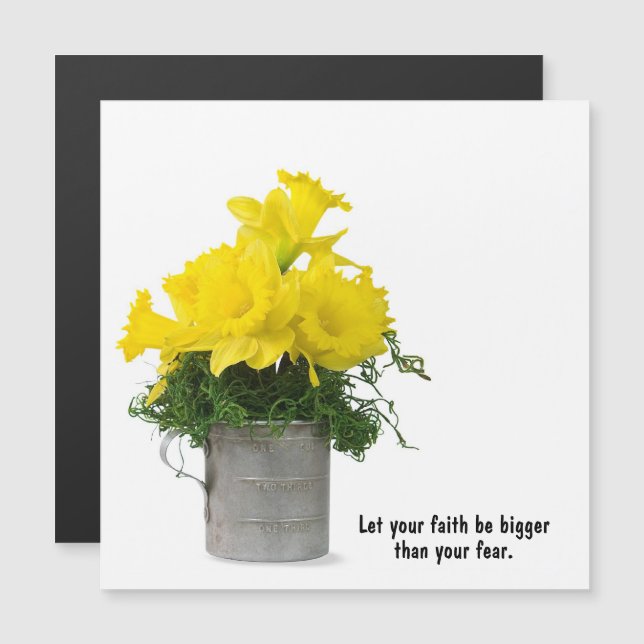 Daffodil Bouquet With Quote (Front/Back)