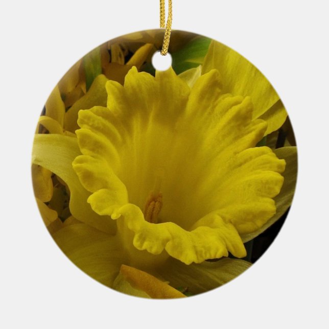 Daffodil Ceramic Ornament (Front)