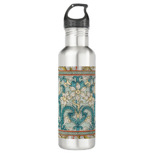 Daffodil chintz art nouveau flower wallpaper 710 ml water bottle