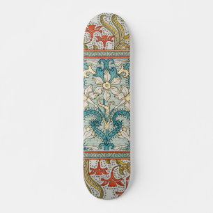Daffodil chintz art nouveau flower wallpaper skateboard