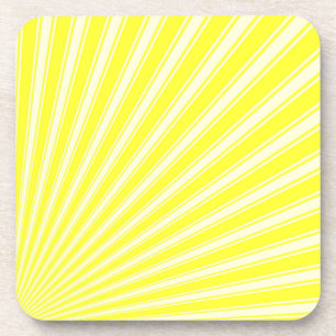 Daffodil Colour Stripe Funky Pattern Coaster