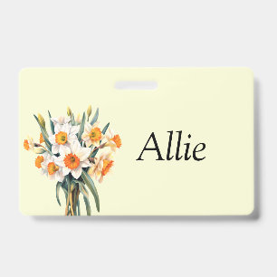 Daffodil Customisable Bagde ID Badge