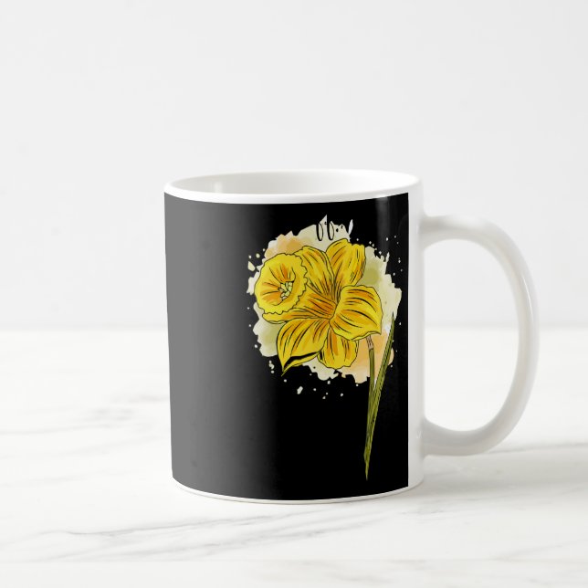 Daffodil Daffodils Flowers Floral Spring Easter Da Coffee Mug (Right)