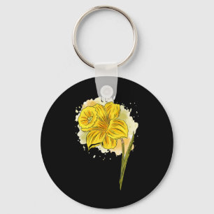 Daffodil Daffodils Flowers Floral Spring Easter Da Key Ring