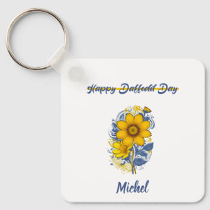 Daffodil Day - Daffodil Cancer Awareness Flower Key Ring
