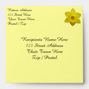 Daffodil Envelopes Custom Yellow Daffodil Envelope