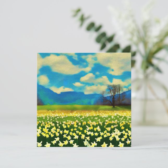 Daffodil field - painting (Standing Front)