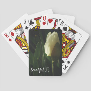 Daffodil Flower Beautiful Life Quote Playing Cards
