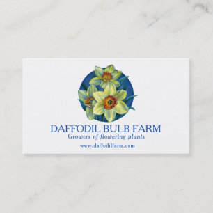 Daffodil flower farm plant suppliers business card