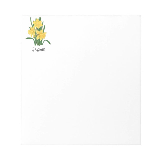  Daffodil  Flower Notepad (Front)
